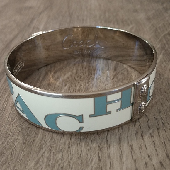 Coach Double Rivet Enamel Bangle - Picture 2 of 3